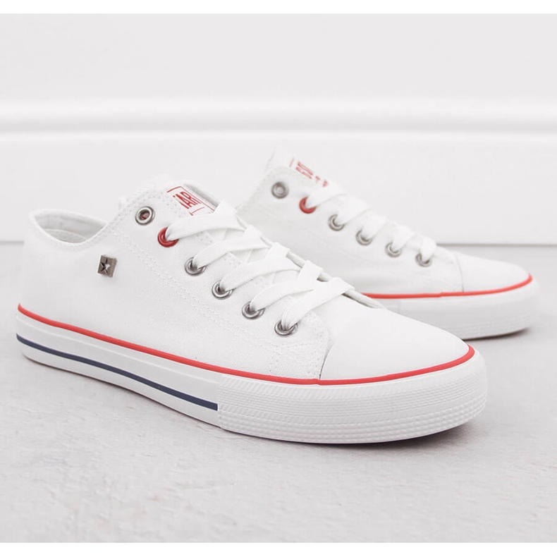 Sneakers basse da uomo bianche in tessuto Big Star NN174301 bianca 1