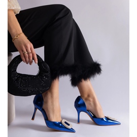 Spille blu decorate con zirconi 1