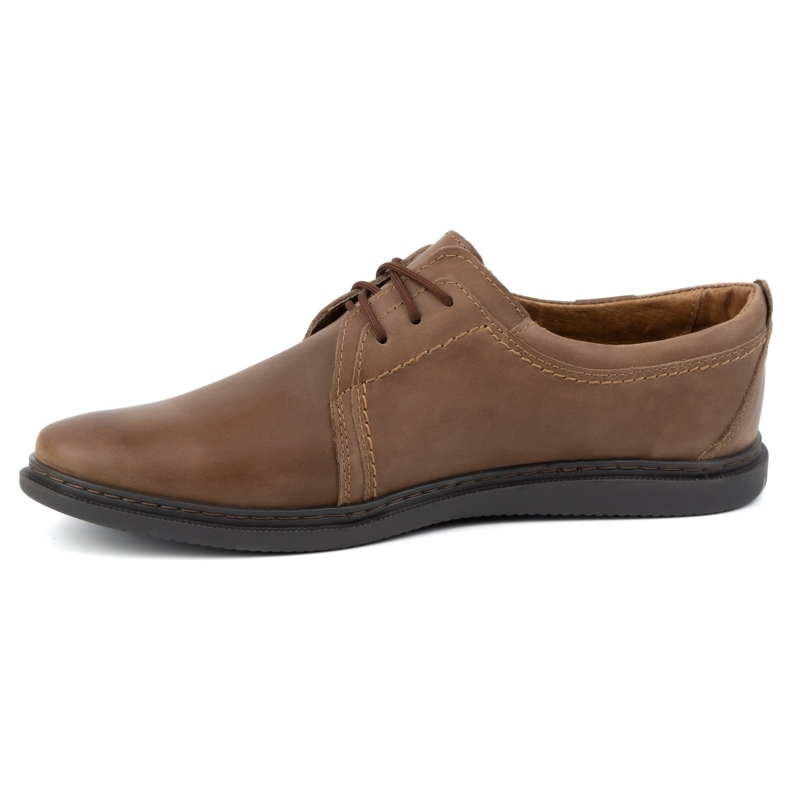 Scarpe casual in pelle da uomo 2131 POLBUT marrone 1