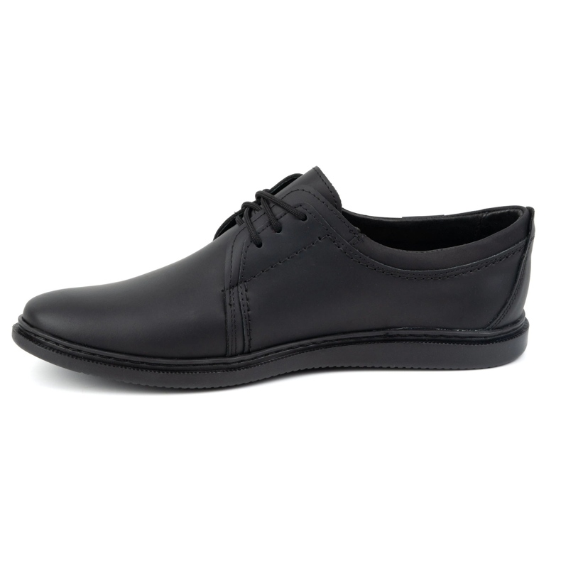 Scarpe casual in pelle da uomo 2131 POLBUT nere nero 1