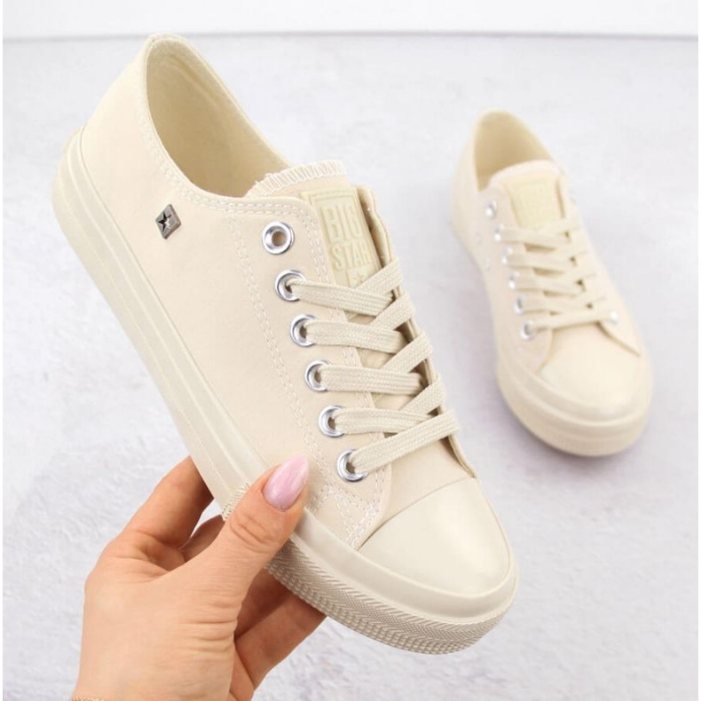 Sneaker da donna classica Big Star NN274286 beige 1