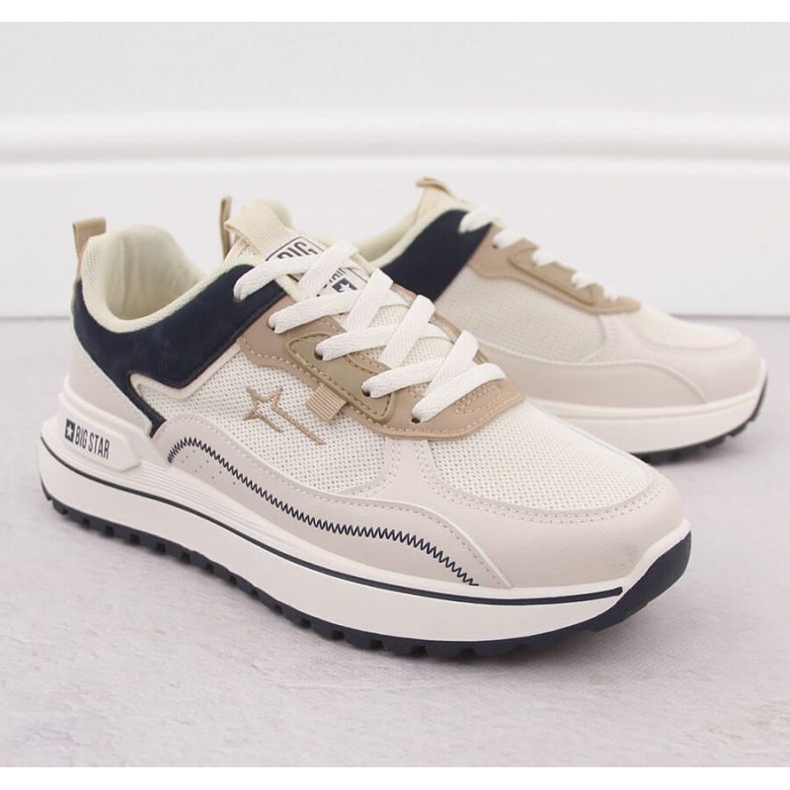 Big Star Scarpe sportive da donna grande stella nn274a092 bianco beige 2