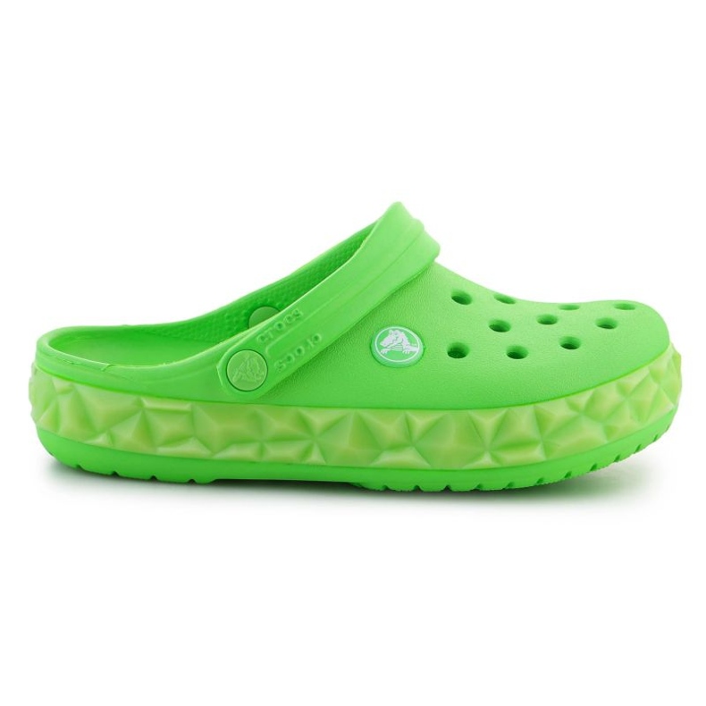 Infradito Crocs Croc Band Geometric Glow Band Clog K Jr 210132-3WA verde 1