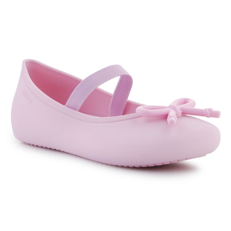 Sandali Crocs Brooklyn Bow Flat K Jr 210136-6GD rosa 2