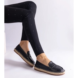 Black Sliding espadrilles sulla piattaforma nero 1