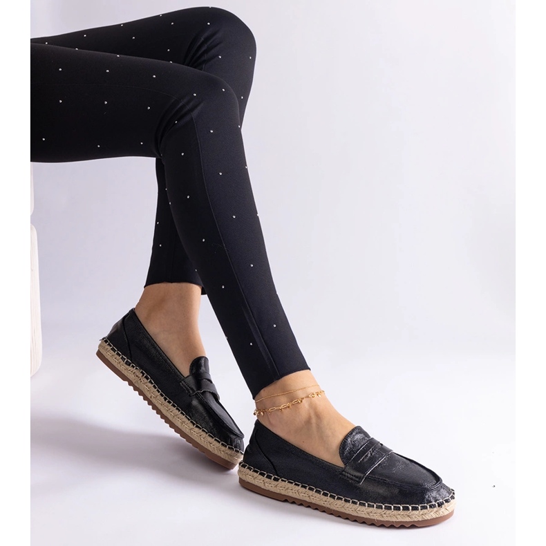 Black Sliding espadrilles sulla piattaforma nero 1