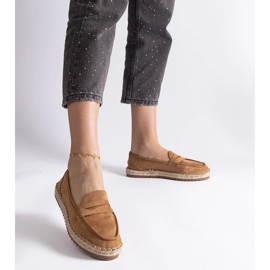 Caramel che scorre Espadrilles sulla piattaforma marrone 2