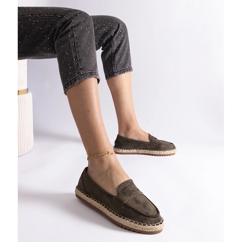 Espadrille scorrevoli verdi sulla piattaforma verde 1