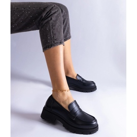 Mocassini in ecopelle nera nero 1