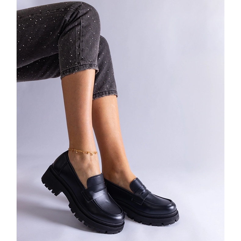 Mocassini in ecopelle nera nero 2