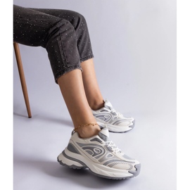 Sneakers sportive da donna grigie grigio 2