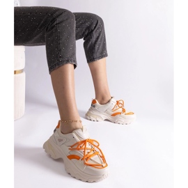 Sneakers sportive da donna beige 1