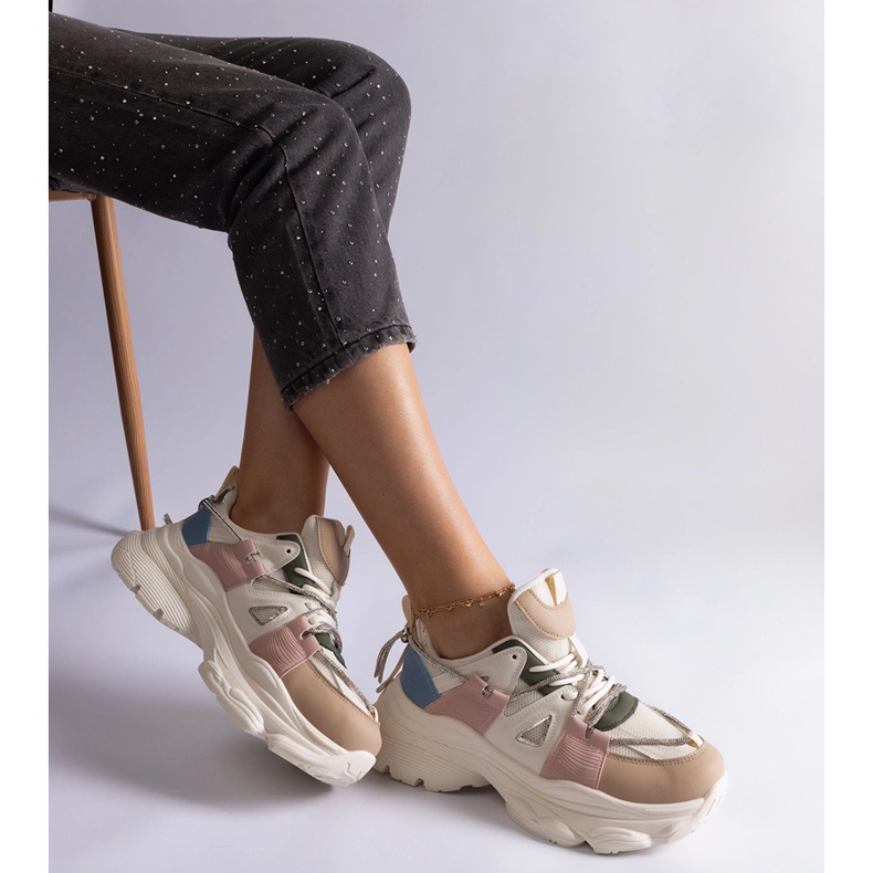 Sneakers sportive da donna multicolor bianco 1
