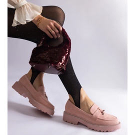 Mocassini in ecopelle rosa 2
