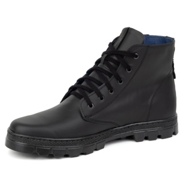 Stivaletti da uomo in pelle POLBUT 2130 nero 1