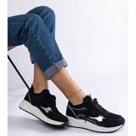 Sneakers sportive da donna nere nero 2
