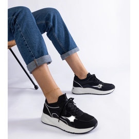 Sneakers sportive da donna nere nero 1
