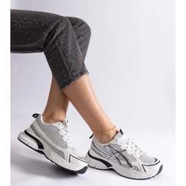 Sneakers sportive da donna nere bianco 2