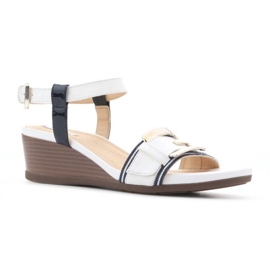 Geox D Marykarmen D scarpe con zeppa D828QD 05402 C0899 bianca 2