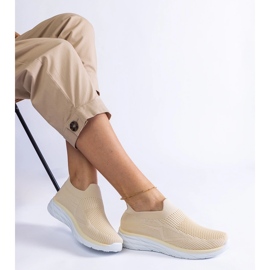 Sneaker sportive slip-on beige 1