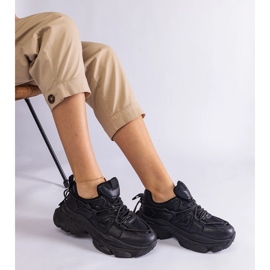 Sneakers sportive da donna nere nero 2