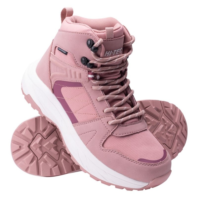 Hi-Tec Rozes Mid WP Wo's Trekking Scarpe con una membrana rosa 1