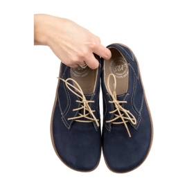 Olivier Scarpe in pelle minimalista a piedi nudi femminile 1082 NAVY NUBUK blu 1