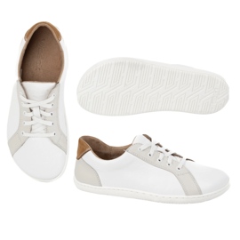 WASAK Scarpe da donna minimaliste in pelle a piedi nudi 0743W bianche bianco 1