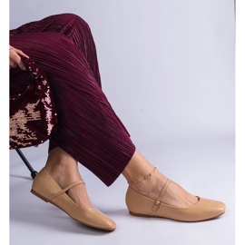 Ballerinas beige con fibbie ecologiche 2