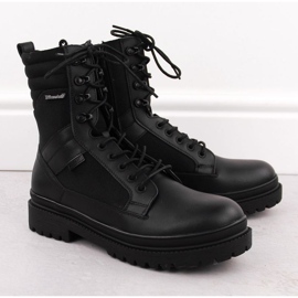 Big star oo174164 scarpe in pelle tattica di nero 1