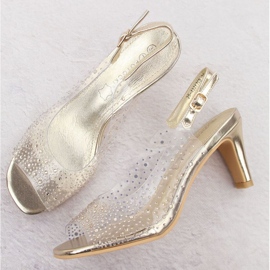 Sandali con tacco alto Potocki W WS43317 WOL284B d'oro 2