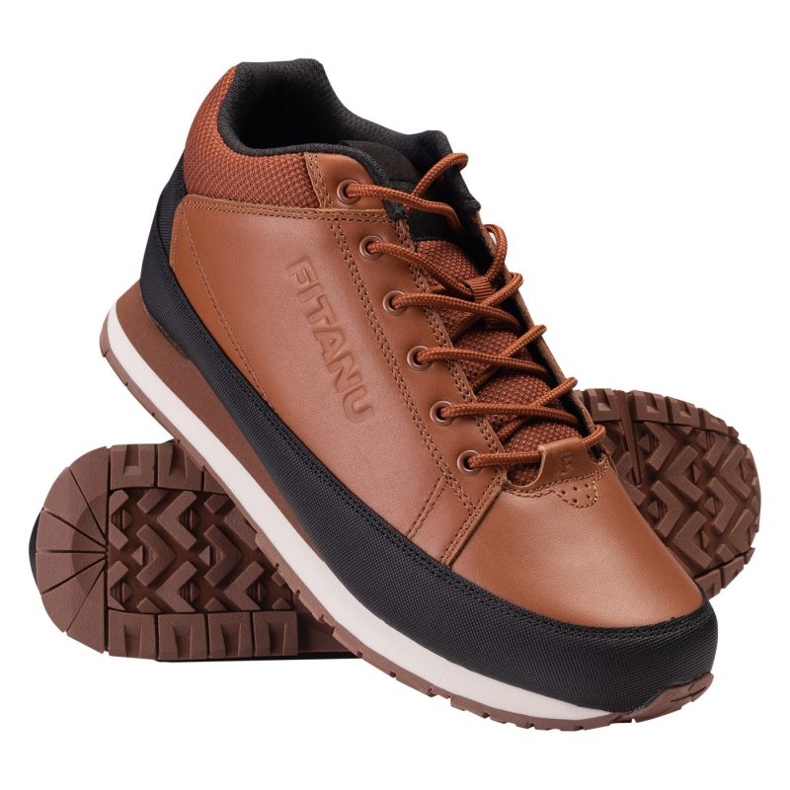 Scarpe Pharayo Fitanu realizzate in pelle naturale marrone 1