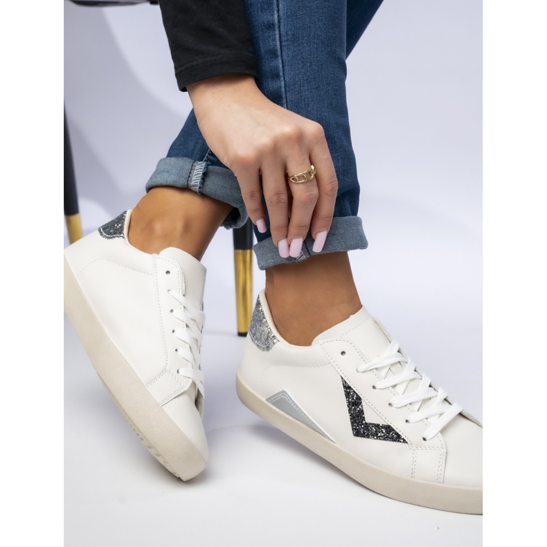 Inserti glitter di sneaker da donna nero 1