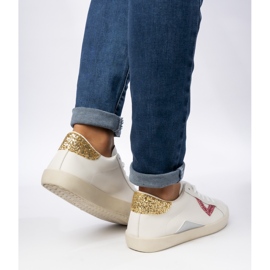 Sneaker da sneaker Brocade Inserti di Peachpuff bianca 1