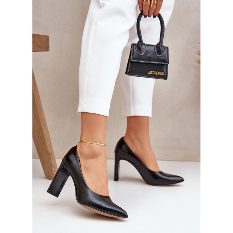 Lewski Shoes Eleganti pompe in pelle naturale sul Lewski Post 2659/2043 Black nero 2