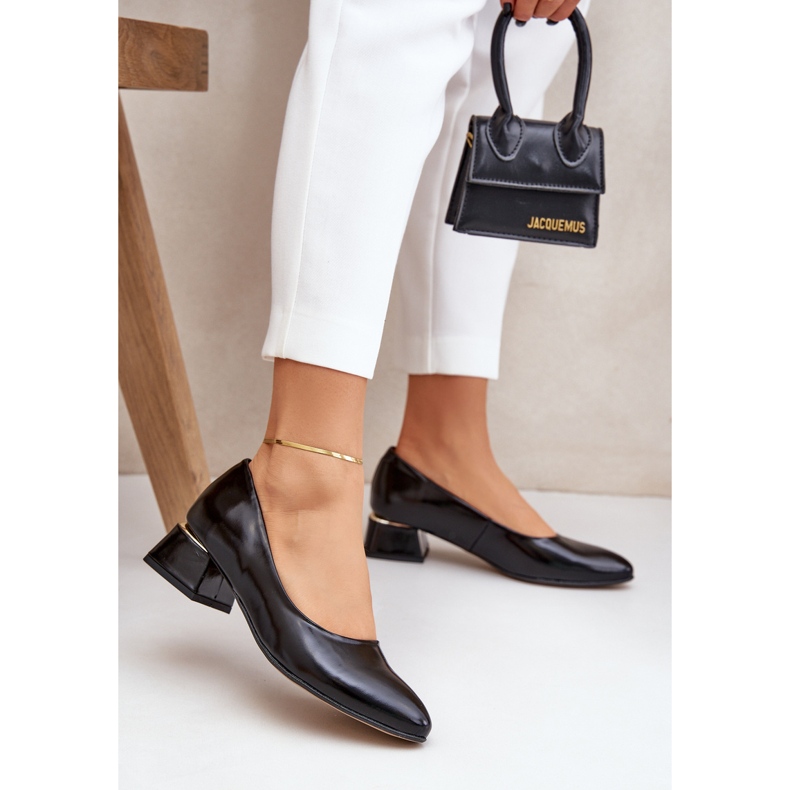 Lewski Shoes Pompe in pelle Lewski 3118 con nero lucido 2