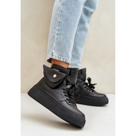 Sneaker alte con una bustina sulla piattaforma nera nero 2