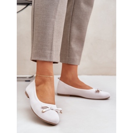 Mesh ballerinas con un leggero mendicante beige 2