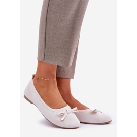 Mesh ballerinas con un leggero mendicante beige 1
