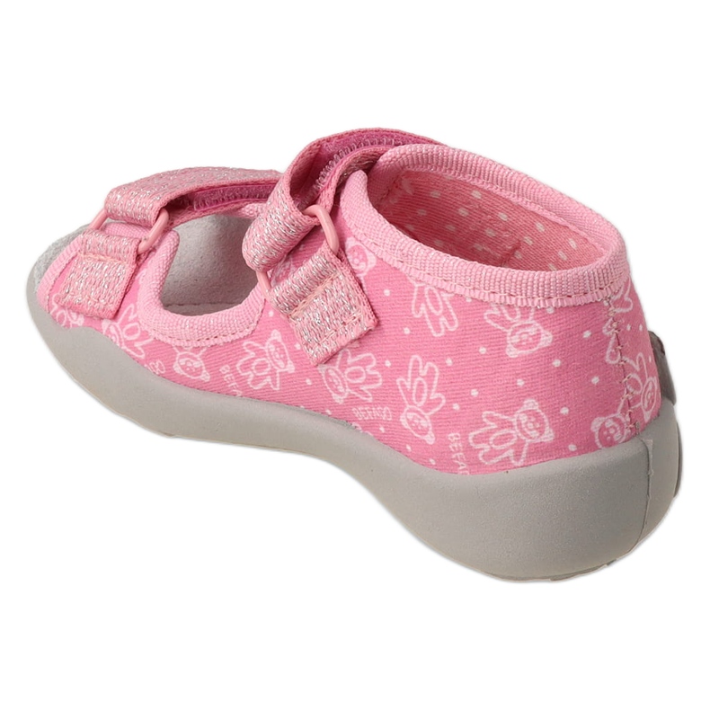 Ciabatte per bambini Befado con velcro, inserto in pelle 342P066, rosa 2