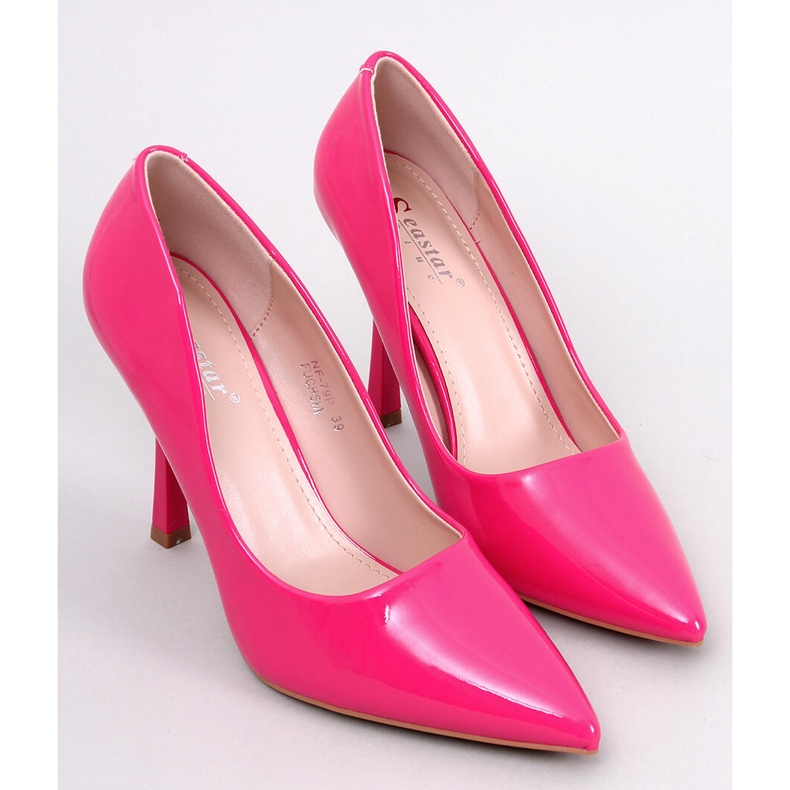 Tacchi alti da donna laccati Fucsia rosa 1