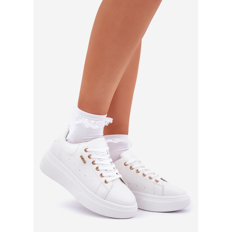 Sneaker femminili sulla piattaforma Eco Leather White bianco 1