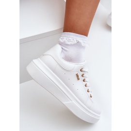 Sneaker femminili sulla piattaforma Eco Leather White bianco 2
