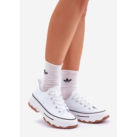 News Sneaker da donna basse sulla piattaforma bianca bianco 1