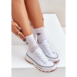 News Sneaker da donna basse sulla piattaforma bianca bianco 2