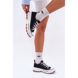 News Sneaker da donna basse sulla piattaforma nera nero 2