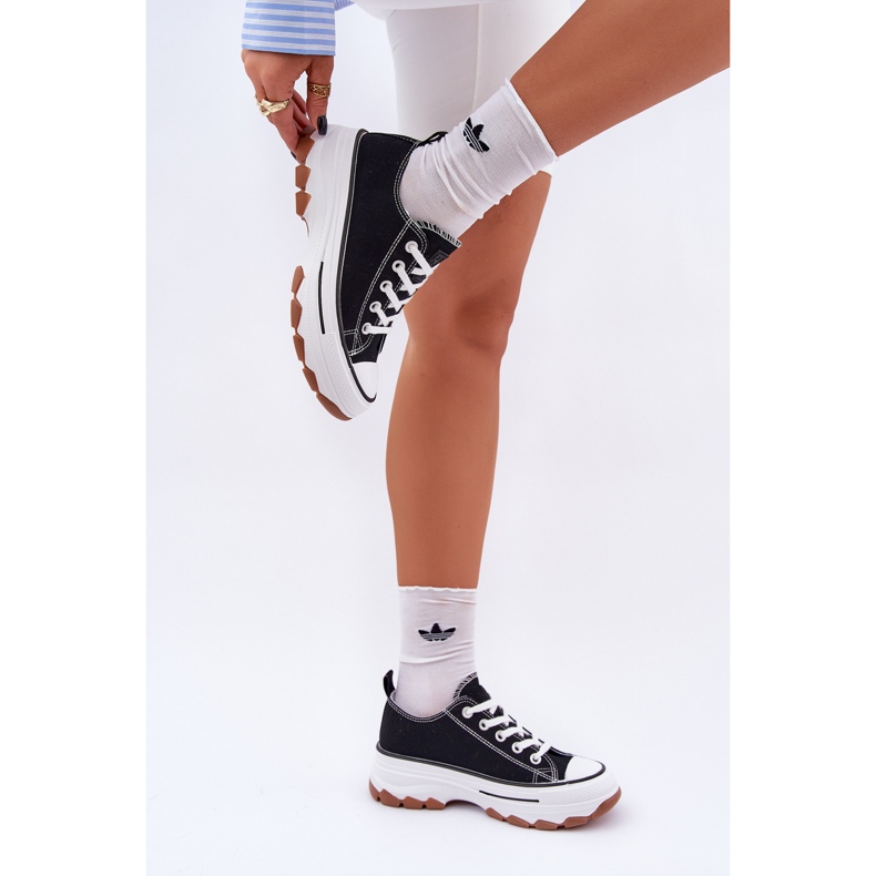 News Sneaker da donna basse sulla piattaforma nera nero 2