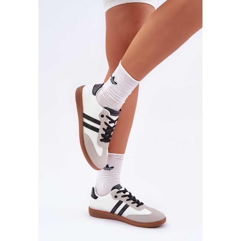 Sneaker da donne bianche e bianche basse bianca 2