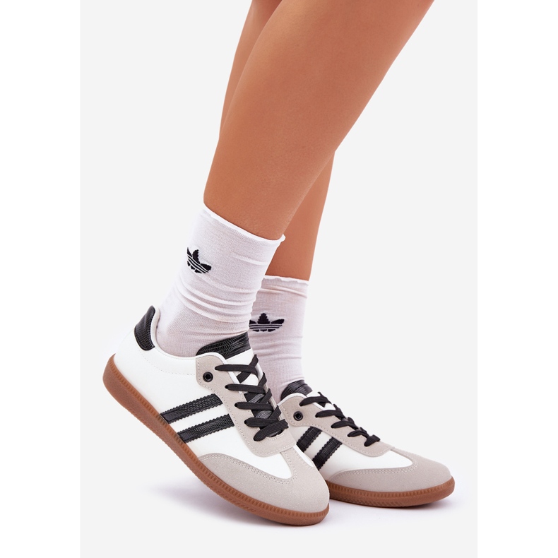 Sneaker da donne bianche e bianche basse bianca 1