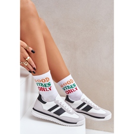 Scarpe sportive da ginnastica da donna, colore bianco bianca 2